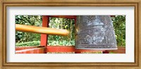 Framed Bell in a Buddhist temple, Byodo-In Temple, Oahu, Hawaii