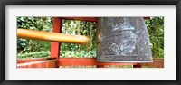 Framed Bell in a Buddhist temple, Byodo-In Temple, Oahu, Hawaii