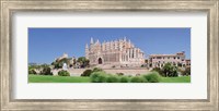 Framed Palma Cathedral (La Seu) and Almudaina Palace, Spain