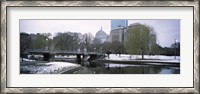 Framed Snow in Boston Public Garden, Suffolk County, Massachusetts