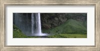 Framed Waterfall in a Forest, Iceland