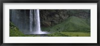 Framed Waterfall in a Forest, Iceland