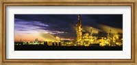 Framed Night Oil Refinery