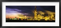 Framed Night Oil Refinery