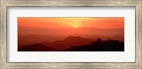 Framed Mountain Range at Sunrise, Tuscany, Italy