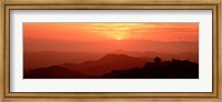 Framed Mountain Range at Sunrise, Tuscany, Italy