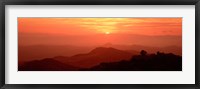 Framed Mountain Range at Sunrise, Tuscany, Italy