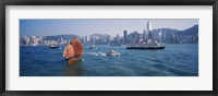 Framed Waterfront Buildings, Kowloon, Hong Kong, China