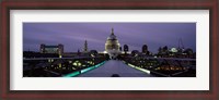Framed St. Paul's Cathedral, London Millennium Footbridge, England