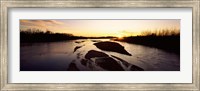 Framed Platte River at Sunset, Nebraska