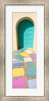 Framed Colored Tiles of a Door in Balboa Park, San Diego, California