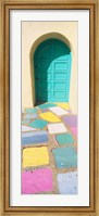 Framed Colored Tiles of a Door in Balboa Park, San Diego, California