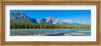 Framed Athabasca River, Icefields Parkway, Jasper National Park, Alberta, Canada