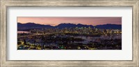 Framed Vancouver at Dusk, British Columbia, Canada