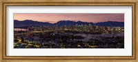 Framed Vancouver at Dusk, British Columbia, Canada