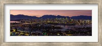 Framed Vancouver at Dusk, British Columbia, Canada