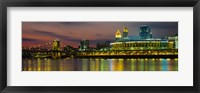 Framed Cincinnati Buildings at Night, Ohio
