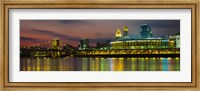 Framed Cincinnati Buildings at Night, Ohio