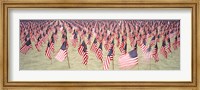 Framed 9/11 Tribute Flags, Pepperdine University, Malibu, California