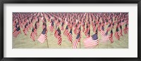 Framed 9/11 Tribute Flags, Pepperdine University, Malibu, California
