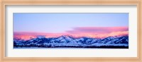 Framed Bridger Mountains Sunset, Montana