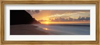 Framed Kalalau Beach Sunset, Hawaii