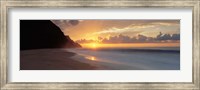 Framed Kalalau Beach Sunset, Hawaii