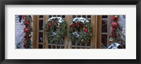 Framed Christmas Wreaths on Doors