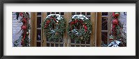 Framed Christmas Wreaths on Doors