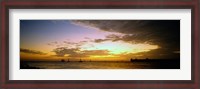 Framed Key West Sea at Sunset, Monroe County, Florida