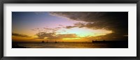 Framed Key West Sea at Sunset, Monroe County, Florida