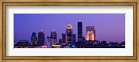 Framed Night Skyline Louisville KY