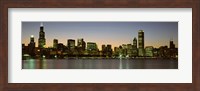 Framed Chicago Skyline at Dusk, IL