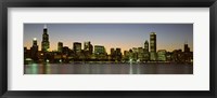 Framed Chicago Skyline at Dusk, IL