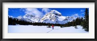 Framed Skier Ptarmigan Peak Wall of Jericho, Skoki Valley, Canada