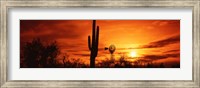 Framed Sonoran Desert Sunset, Arizona