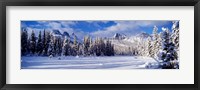 Framed Three Sisters Bow Valley Kananaskis Country Alberta Canada