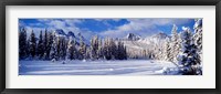 Framed Three Sisters Bow Valley Kananaskis Country Alberta Canada