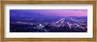 Framed Salt Lake City at Night, Utah