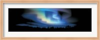 Framed Northern Lights (blue sky)