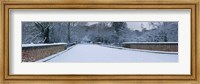 Framed Hampstead Heath in Winter, London, England