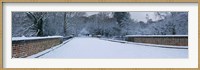 Framed Hampstead Heath in Winter, London, England