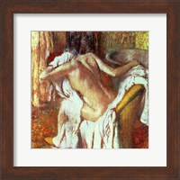 Framed Woman drying herself