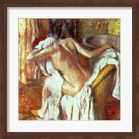 Framed Woman drying herself