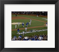 Framed Kansas City Royals celebrate winning Game 5 of the 2015 World Series