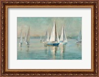 Framed Sailboats at Sunrise