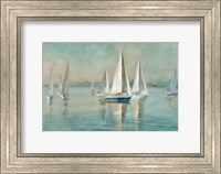 Framed Sailboats at Sunrise