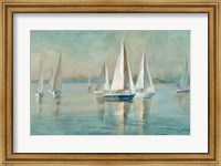 Framed Sailboats at Sunrise