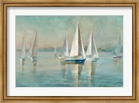 Framed Sailboats at Sunrise