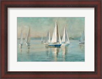 Framed Sailboats at Sunrise